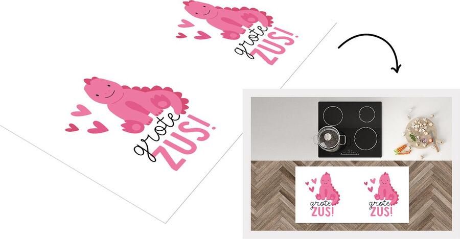 KitchenYeah Keukenloper Loper keuken Grote zus! Spreuken Zusje Broertje Quotes 120x60 cm Keukenloper vinyl