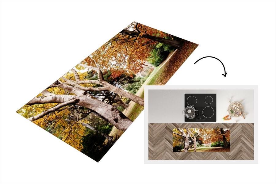 KitchenYeah Keukenloper Loper keuken Herfst Bomen Bladeren natuur 120x50 cm Keukenloper vinyl