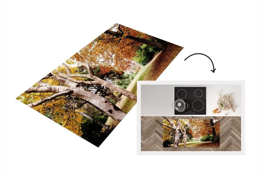 KitchenYeah Keukenloper Loper keuken Herfst Bomen Bladeren natuur 120x60 cm Keukenloper vinyl