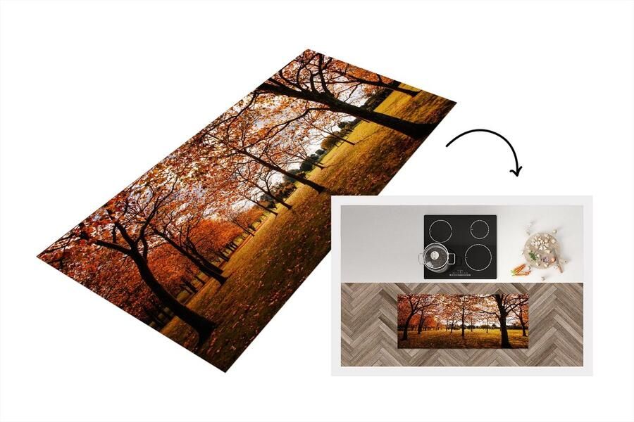 KitchenYeah Keukenloper Loper keuken Herfst Herfstbladeren Natuur 120x50 cm Keukenloper vinyl