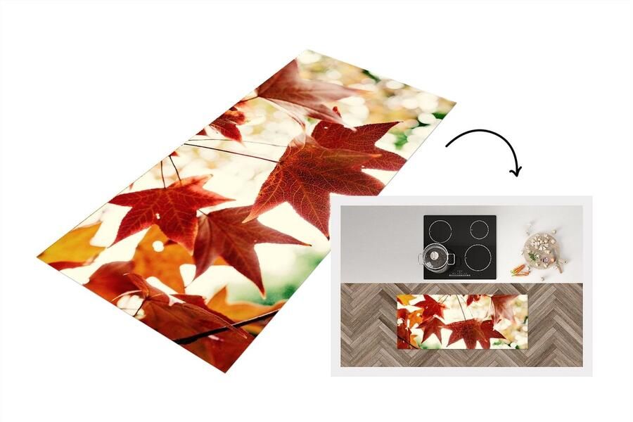 KitchenYeah Keukenloper Loper keuken Herfstbladeren November Natuur Bomen 120x50 cm Keukenloper vinyl