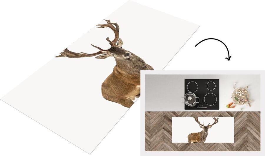 KitchenYeah Keukenloper Loper keuken Hert gewei Woonkamer Slaapkamer 120x50 cm Keukenloper vinyl