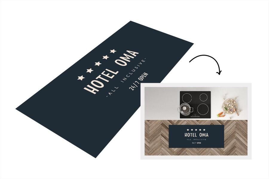 KitchenYeah Keukenloper Loper keuken Hotel oma Lieve oma Moederdag 120x50 cm Keukenloper vinyl