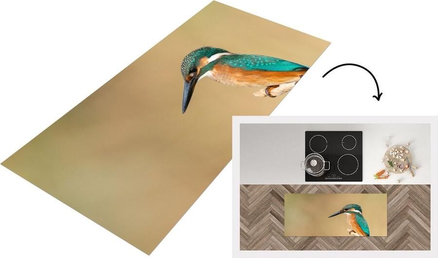 KitchenYeah Keukenloper Loper keuken IJsvogel Dieren Vogel 120x50 cm Keukenloper vinyl