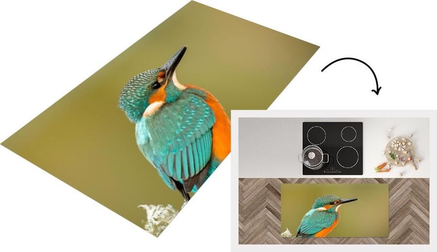 KitchenYeah Keukenloper Loper keuken IJsvogel Dieren Vogel 120x60 cm Keukenloper vinyl