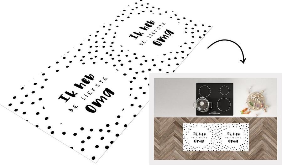 KitchenYeah Keukenloper Loper keuken 'Ik heb de liefste oma' Spreuken Quotes 120x50 cm Keukenloper vinyl