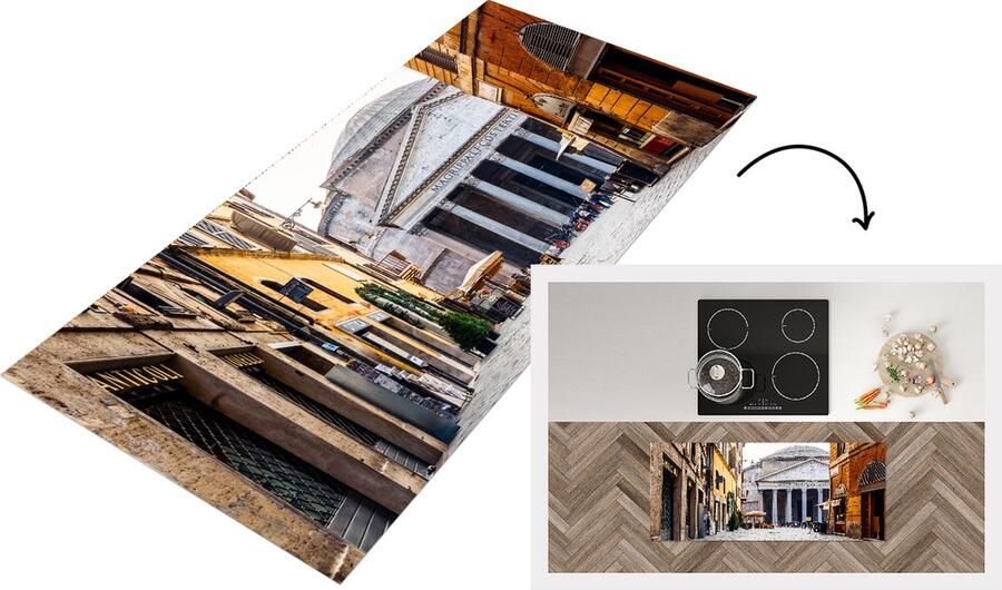 KitchenYeah Keukenloper Loper keuken Italië Rome Gebouwen 120x50 cm Keukenloper vinyl