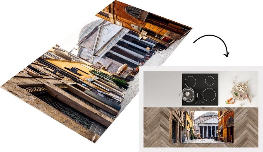 KitchenYeah Keukenloper Loper keuken Italië Rome Gebouwen 120x60 cm Keukenloper vinyl