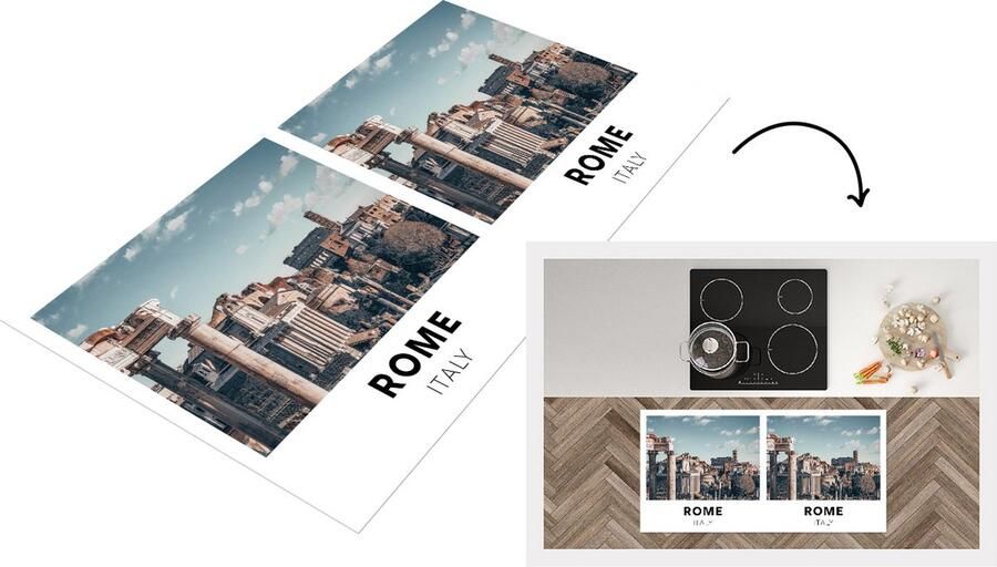 KitchenYeah Keukenloper Loper keuken Italië Rome Museum 120x60 cm Keukenloper vinyl