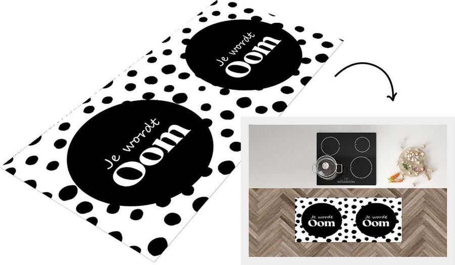 KitchenYeah Keukenloper Loper keuken 'Je wordt oom' Quotes Spreuken 120x50 cm Keukenloper vinyl