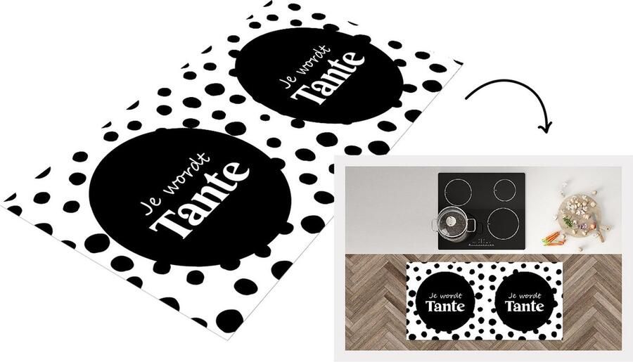 KitchenYeah Keukenloper Loper keuken 'Je wordt tante' Spreuken Quotes 120x60 cm Keukenloper vinyl