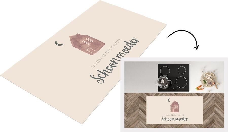 KitchenYeah Keukenloper Loper keuken Jij bent de allerliefste schoonmoeder Quotes Schoonmoeder Spreuken 120x60 cm Keukenloper vinyl
