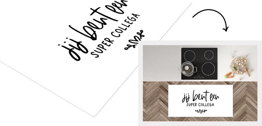 KitchenYeah Keukenloper Loper keuken Jij bent een super collega Spreuken Quotes Collega 120x60 cm Keukenloper vinyl