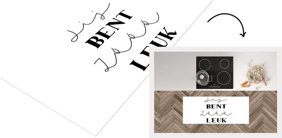 KitchenYeah Keukenloper Loper keuken Jij bent zo leuk Quotes Spreuken Vriendje 120x50 cm Keukenloper vinyl