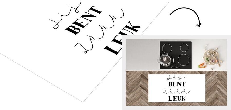 KitchenYeah Keukenloper Loper keuken Jij bent zo leuk Quotes Spreuken Vriendje 120x60 cm Keukenloper vinyl