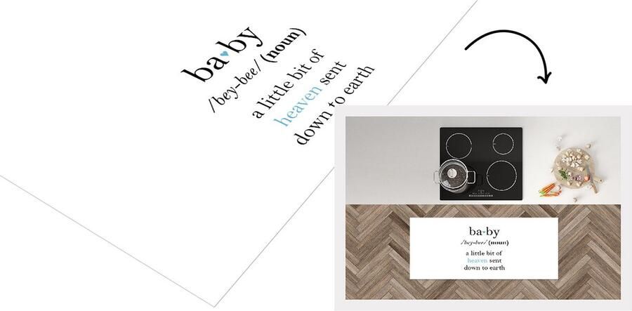 KitchenYeah Keukenloper Loper keuken Jongen Spreuken Baby Woordenboek Quotes 120x50 cm Keukenloper vinyl