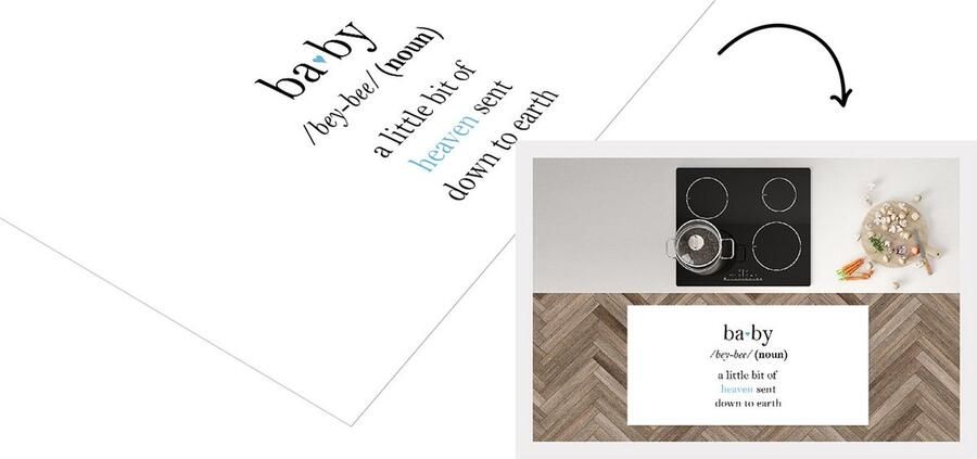 KitchenYeah Keukenloper Loper keuken Jongen Spreuken Baby Woordenboek Quotes 120x60 cm Keukenloper vinyl