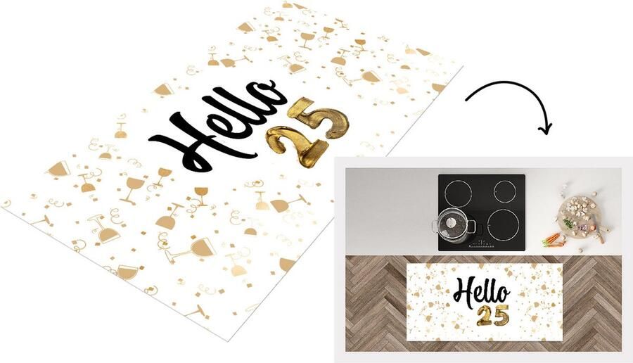 KitchenYeah Keukenloper Loper keuken Jubileum 25 jaar Feest 120x60 cm Keukenloper vinyl