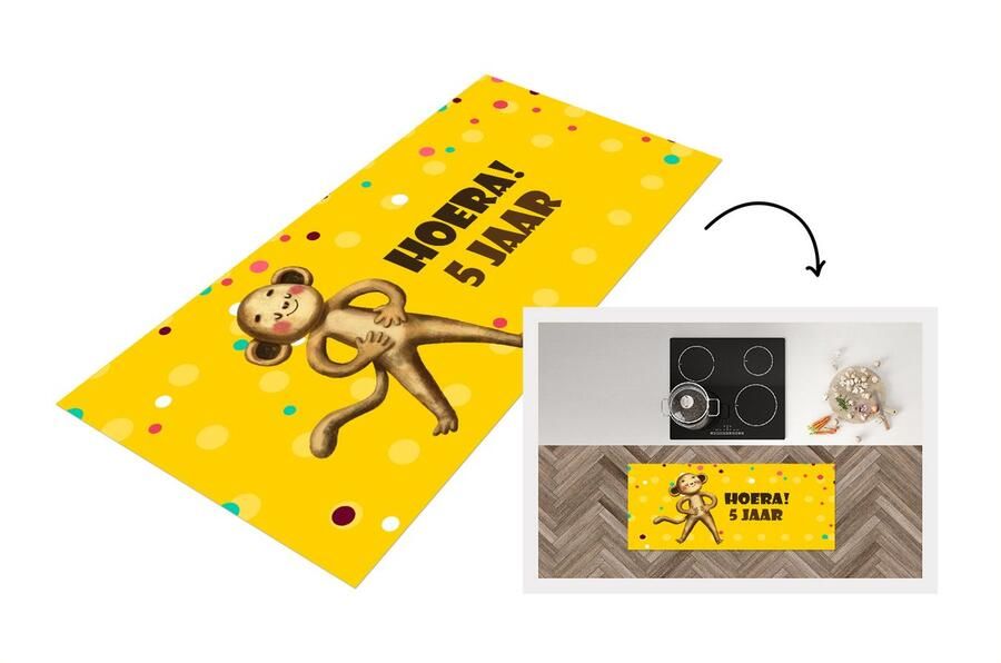 KitchenYeah Keukenloper Loper keuken Jubileum Dieren Verjaardag 120x50 cm Keukenloper vinyl