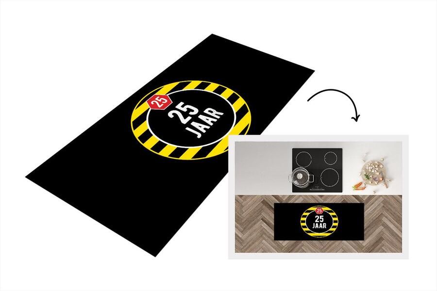 KitchenYeah Keukenloper Loper keuken Jubileum Verjaardag 25 jaar 120x50 cm Keukenloper vinyl