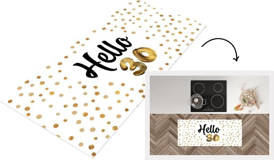 KitchenYeah Keukenloper Loper keuken Jubileum Verjaardag 30 jaar 120x50 cm Keukenloper vinyl