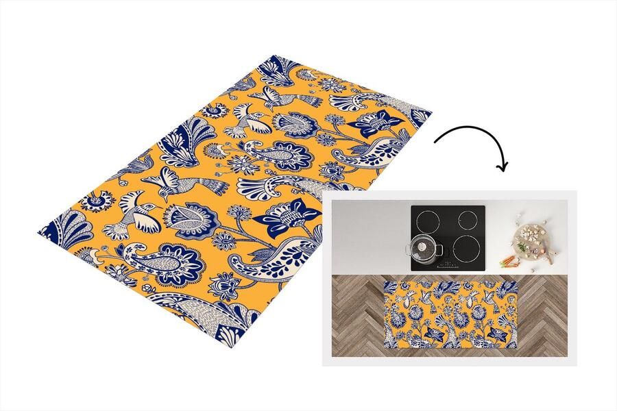 KitchenYeah Keukenloper Loper keuken Jungle Design Vogel Kolibrie 120x60 cm Keukenloper vinyl
