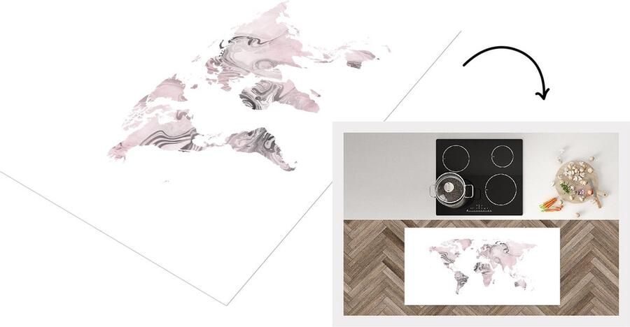 KitchenYeah Keukenloper Loper keuken Kaart Agaat Abstract 120x60 cm Keukenloper vinyl