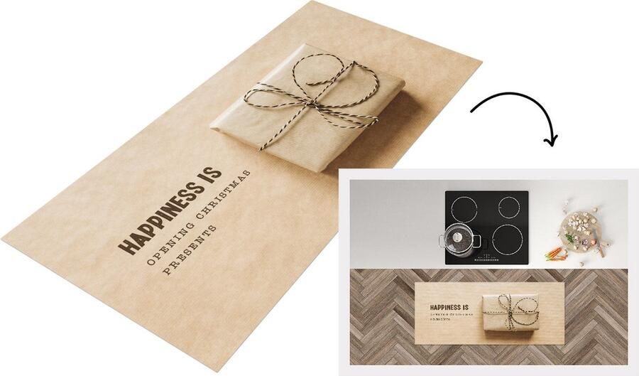 KitchenYeah Keukenloper Loper keuken Kerst Cadeau Quote 120x50 cm Keukenloper vinyl