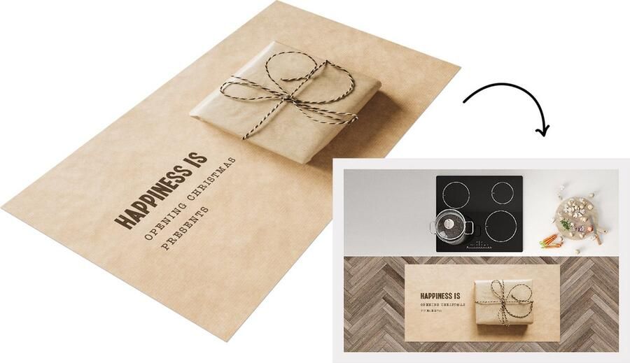 KitchenYeah Keukenloper Loper keuken Kerst Cadeau Quote 120x60 cm Keukenloper vinyl