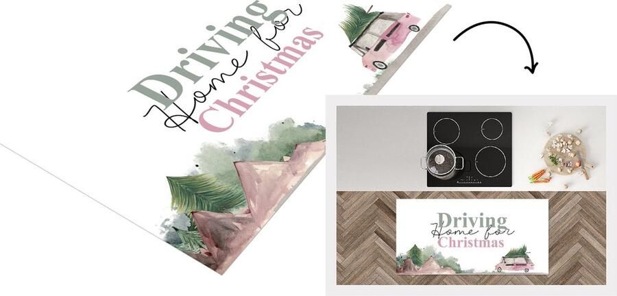 KitchenYeah Keukenloper Loper keuken Kerst Quotes -Auto Driving home for Christmas Spreuken 120x60 cm Keukenloper vinyl