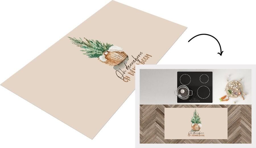 KitchenYeah Keukenloper Loper keuken Kerst Quotes Oh denneboom oh denneboom Spreuken 120x60 cm Keukenloper vinyl