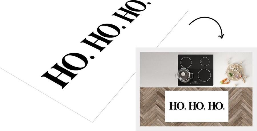 KitchenYeah Keukenloper Loper keuken Kerstman Ho ho Quotes Spreuken Kerst 120x60 cm Keukenloper vinyl