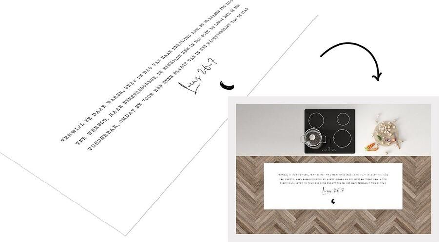 KitchenYeah Keukenloper Loper keuken Kerstmis Quotes Lucas 2:6-7 Spreuken Kerst 150x50 cm Keukenloper vinyl