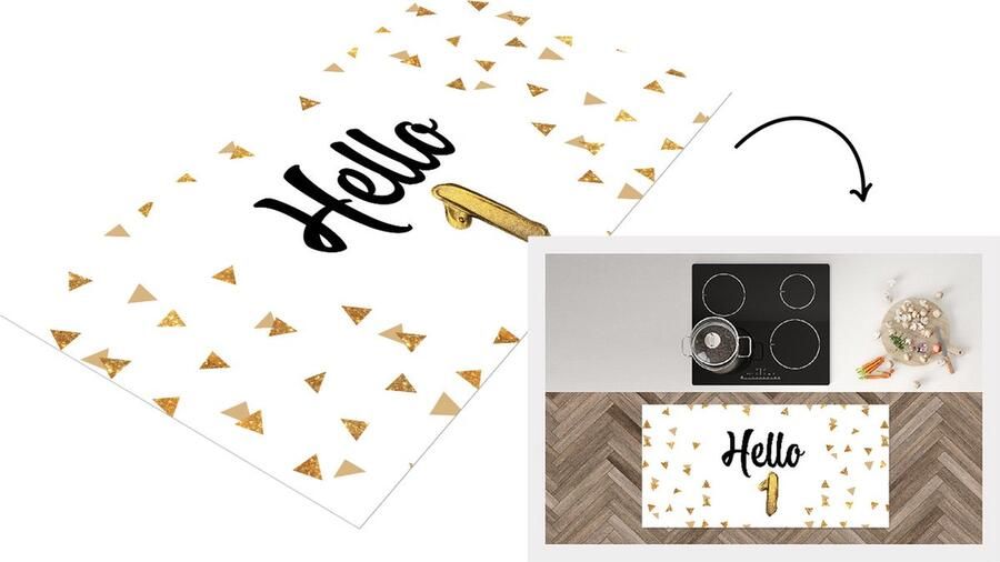 KitchenYeah Keukenloper Loper keuken Kinderen Verjaardag jaar 120x60 cm Keukenloper vinyl