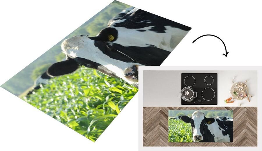 KitchenYeah Keukenloper Loper keuken Koe Gras Berg Dieren 120x60 cm Keukenloper vinyl