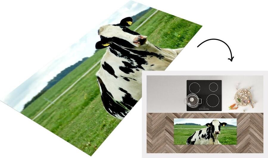 KitchenYeah Keukenloper Loper keuken Koe Gras Dieren Berg 120x50 cm Keukenloper vinyl