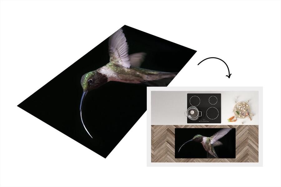 KitchenYeah Keukenloper Loper keuken Kolibrie Vogel Veren 120x60 cm Keukenloper vinyl