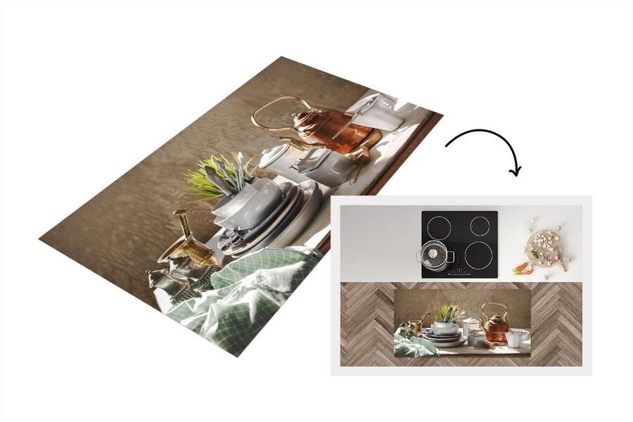 KitchenYeah Keukenloper Loper keuken Kookgerei Thee Keuken 120x60 cm Keukenloper vinyl