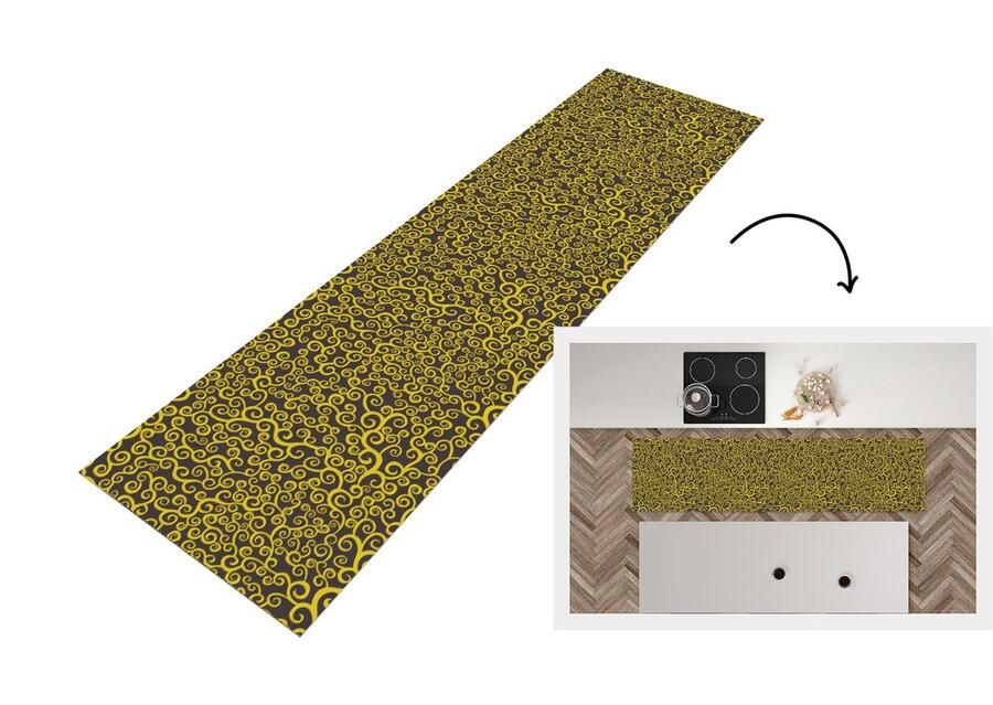KitchenYeah Keukenloper Loper keuken Krul Art nouveau Patronen 200x50 cm Keukenloper vinyl