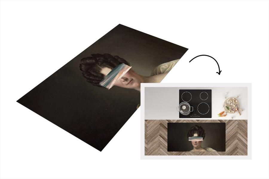 KitchenYeah Keukenloper Loper keuken Kunst Oude meesters Verf 120x60 cm Keukenloper vinyl