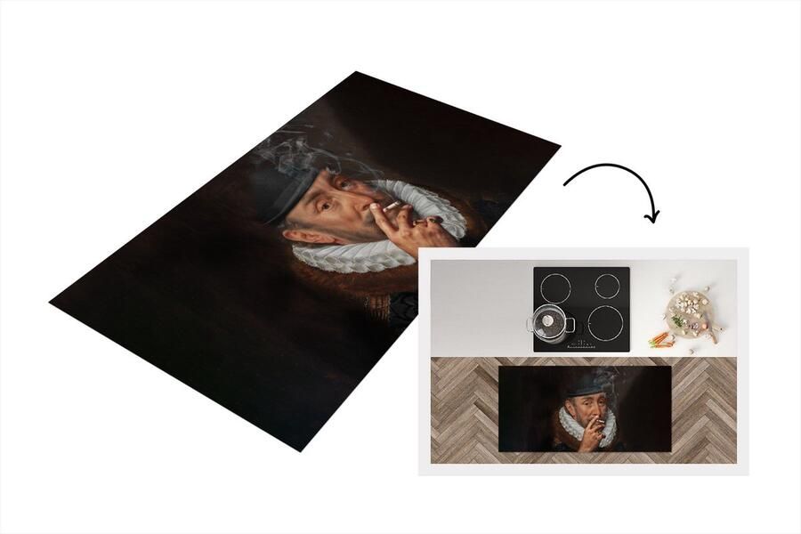 KitchenYeah Keukenloper Loper keuken Kunst Willem van Oranje Sigaret 120x60 cm Keukenloper vinyl