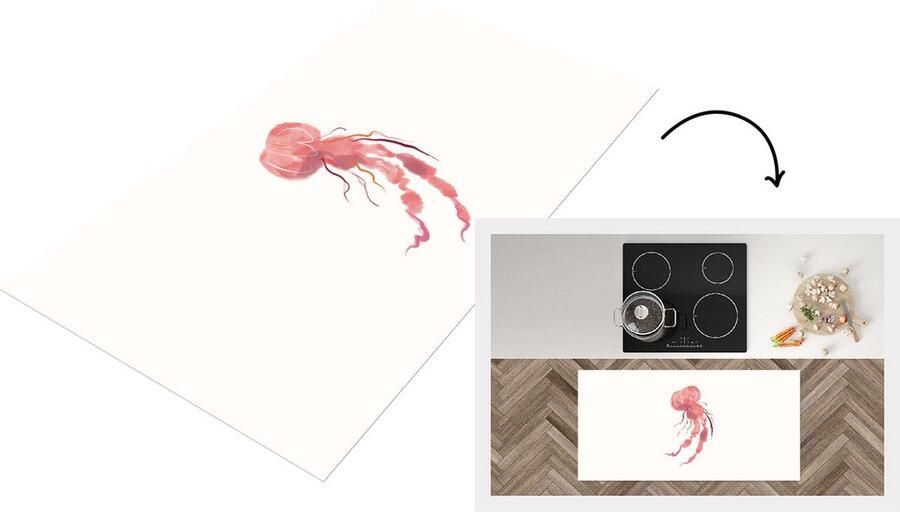 KitchenYeah Keukenloper Loper keuken Kwal Pastel Roze 120x60 cm Keukenloper vinyl