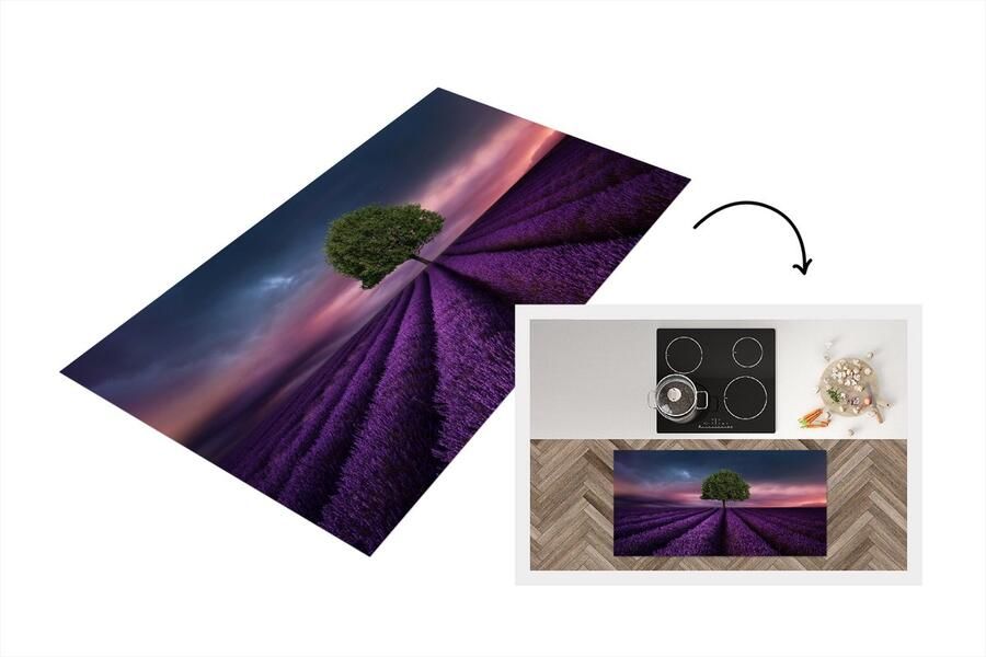 KitchenYeah Keukenloper Loper keuken Lavendel Boom Paars 120x60 cm Keukenloper vinyl