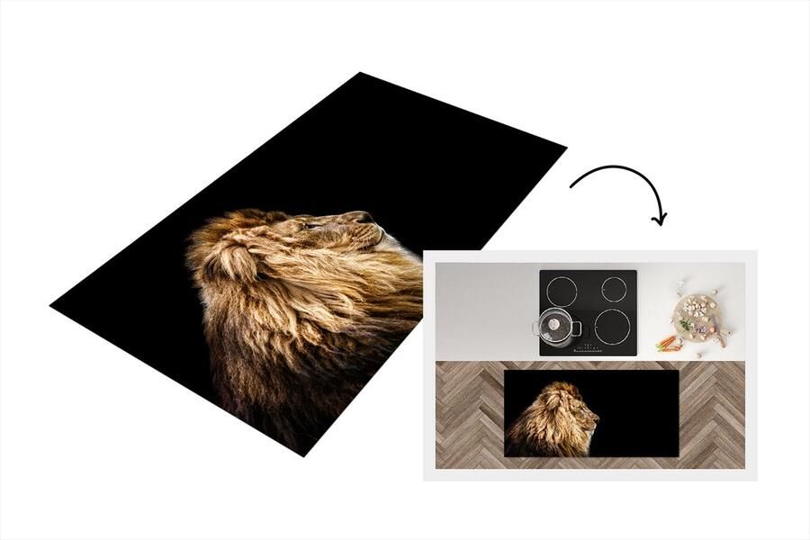 KitchenYeah Keukenloper Loper keuken Leeuwen Profiel Bruin 120x60 cm Keukenloper vinyl