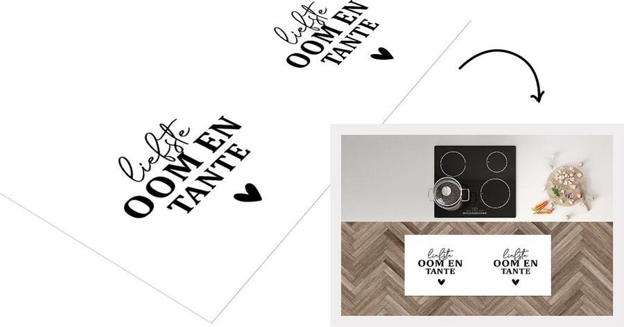 KitchenYeah Keukenloper Loper keuken 'Liefste oom en tante' Spreuken Quotes 120x50 cm Keukenloper vinyl