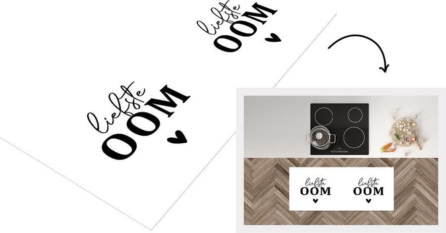 KitchenYeah Keukenloper Loper keuken 'Liefste oom' Quotes Hart Spreuken 120x50 cm Keukenloper vinyl