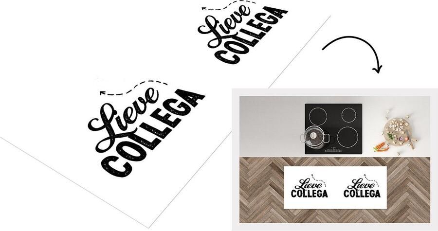 KitchenYeah Keukenloper Loper keuken Lieve collega Afscheid collega Quotes 120x50 cm Keukenloper vinyl