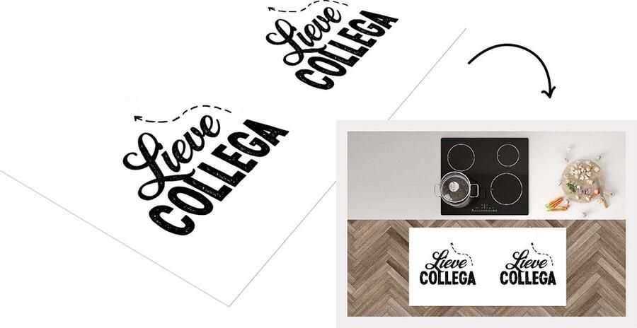 KitchenYeah Keukenloper Loper keuken Lieve collega Afscheid collega Quotes 120x60 cm Keukenloper vinyl