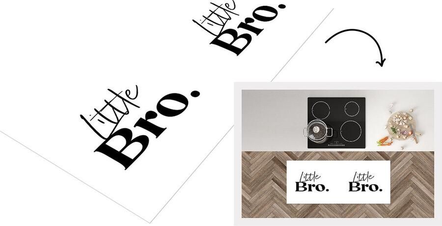 KitchenYeah Keukenloper Loper keuken Little bro Broertje Quotes Spreuken Broers 120x50 cm Keukenloper vinyl