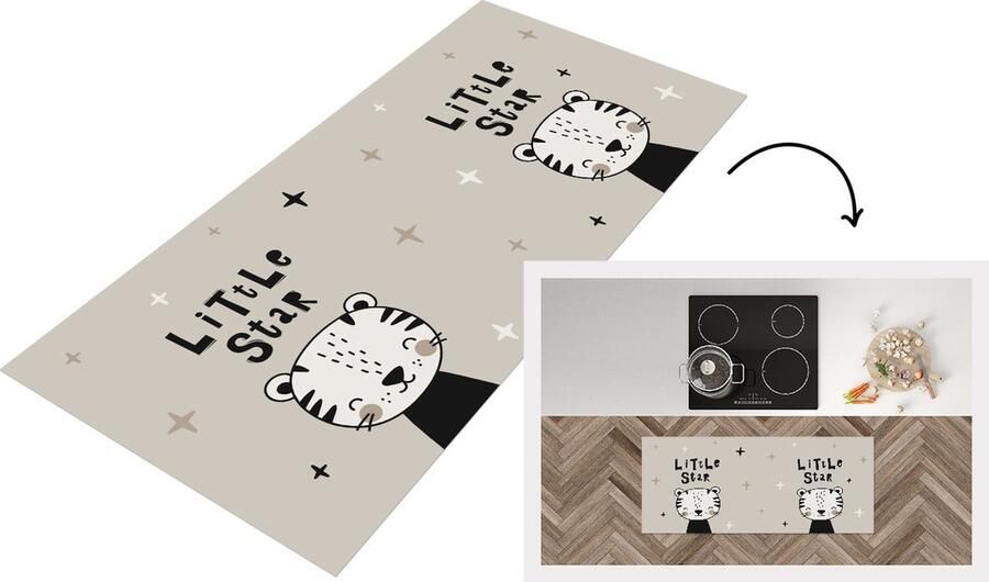 KitchenYeah Keukenloper Loper keuken Little star Quotes Spreuken Kinderen 120x50 cm Keukenloper vinyl
